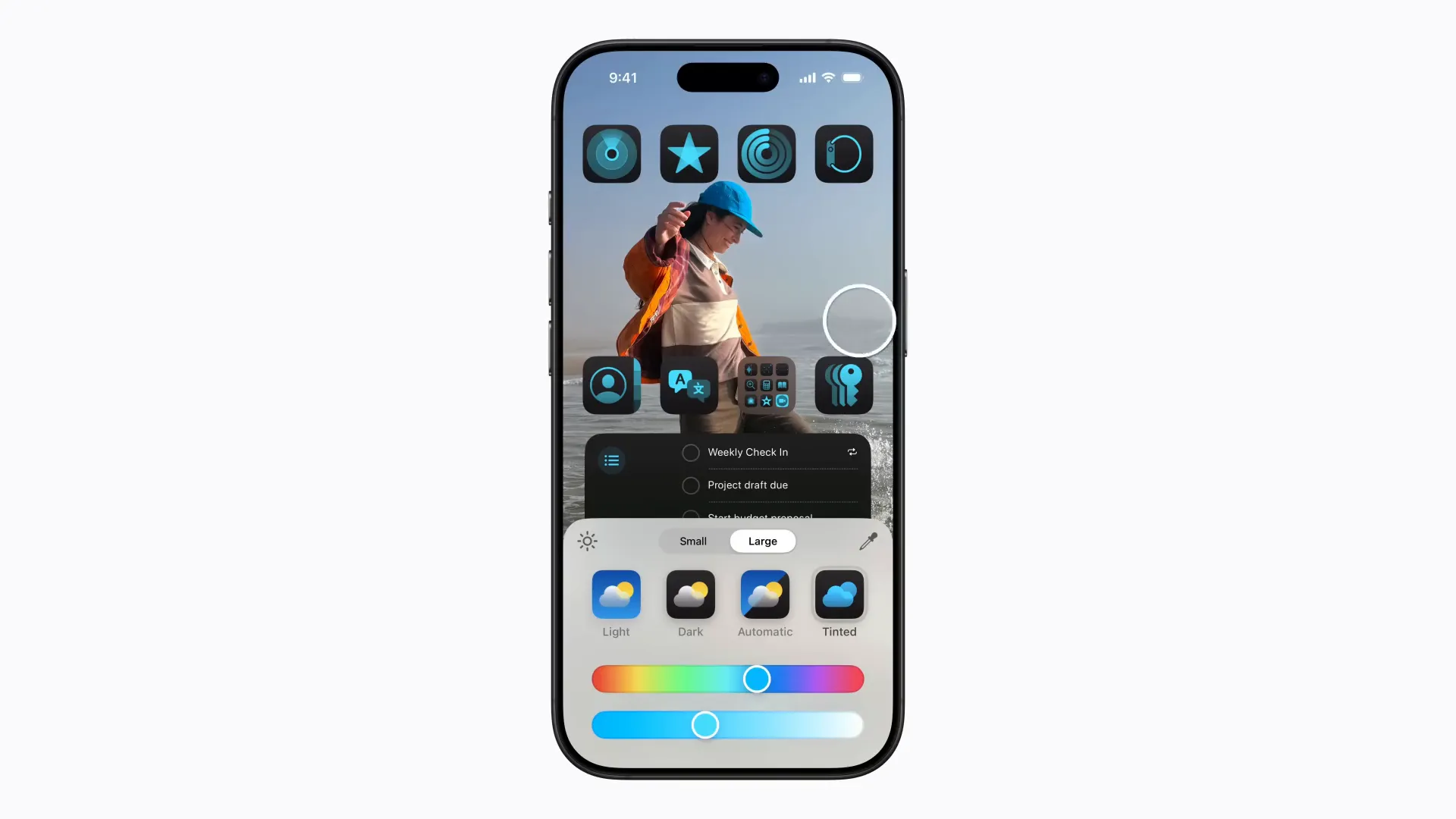 نمای کلی صفحه اصلی شخصیسازی شده در iOS 18