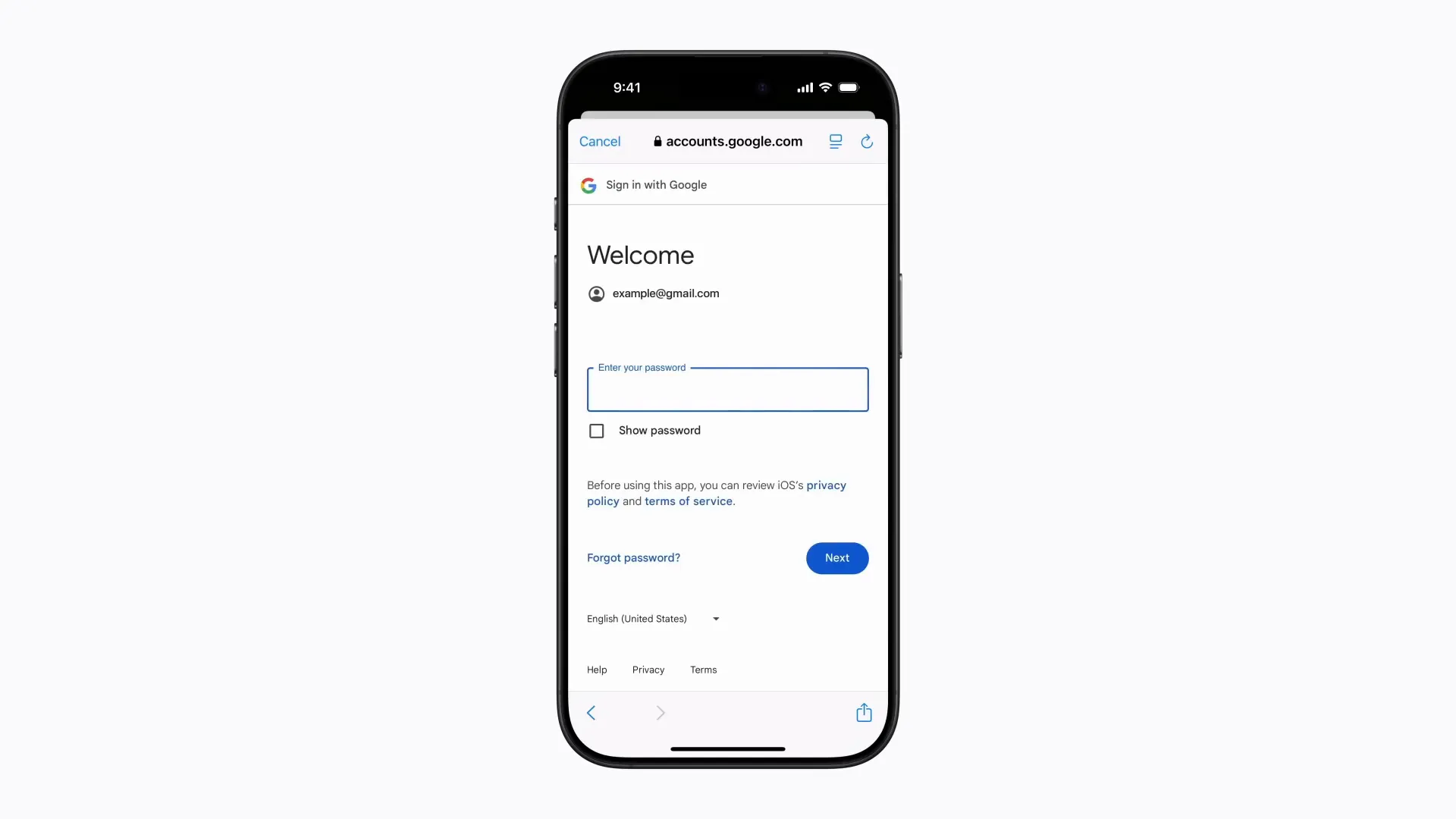صفحه احراز هویت دو مرحلهای Gmail